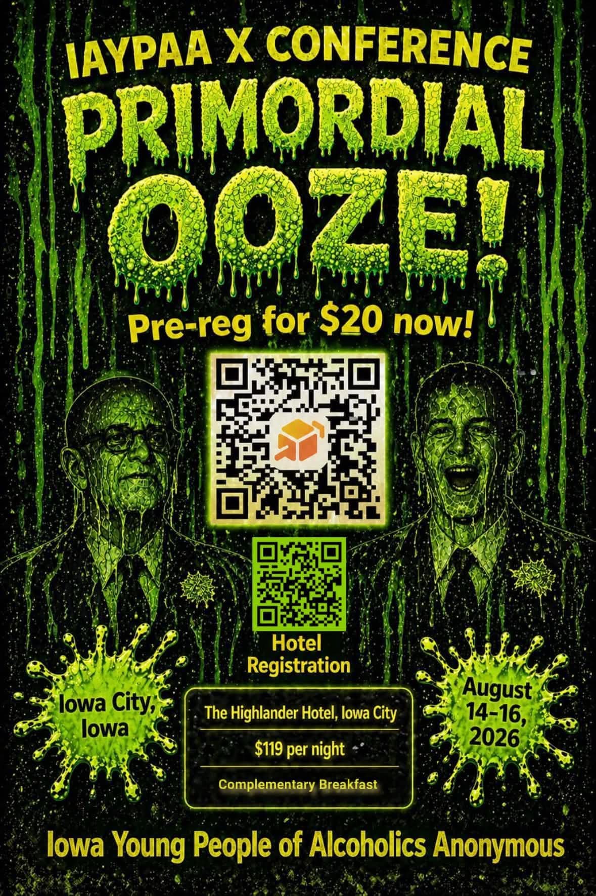 IAYPAA X \u2014 Primordial Ooze conference flyer
